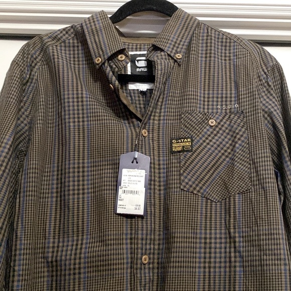 NWT G-Star plaid shirt Womens XL button down Overshirt western Workwear - Picture 3 of 14